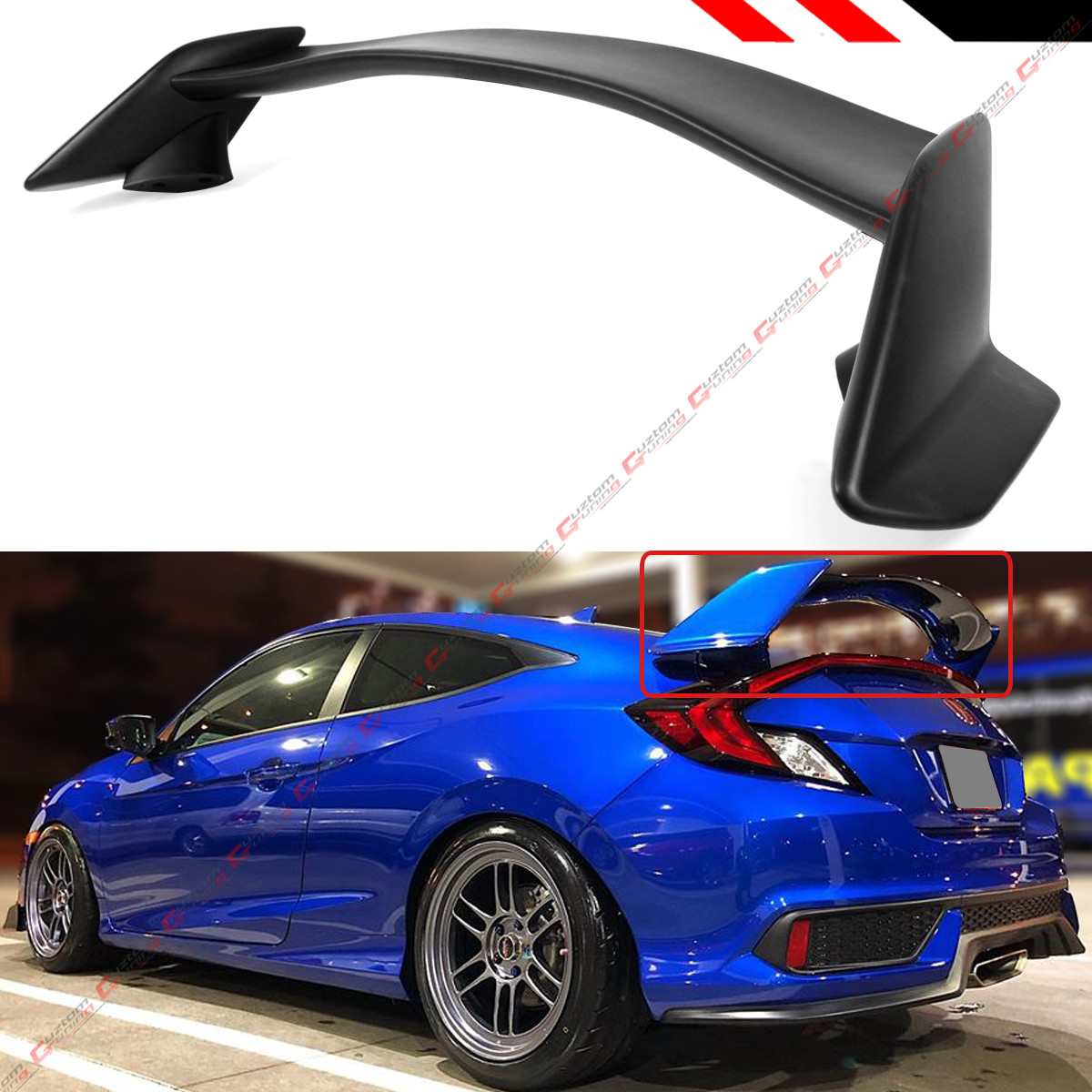 FOR 16-2020 10TH GEN HONDA CIVIC 2 DR COUPE CTR TYPE R STYLE TRUNK