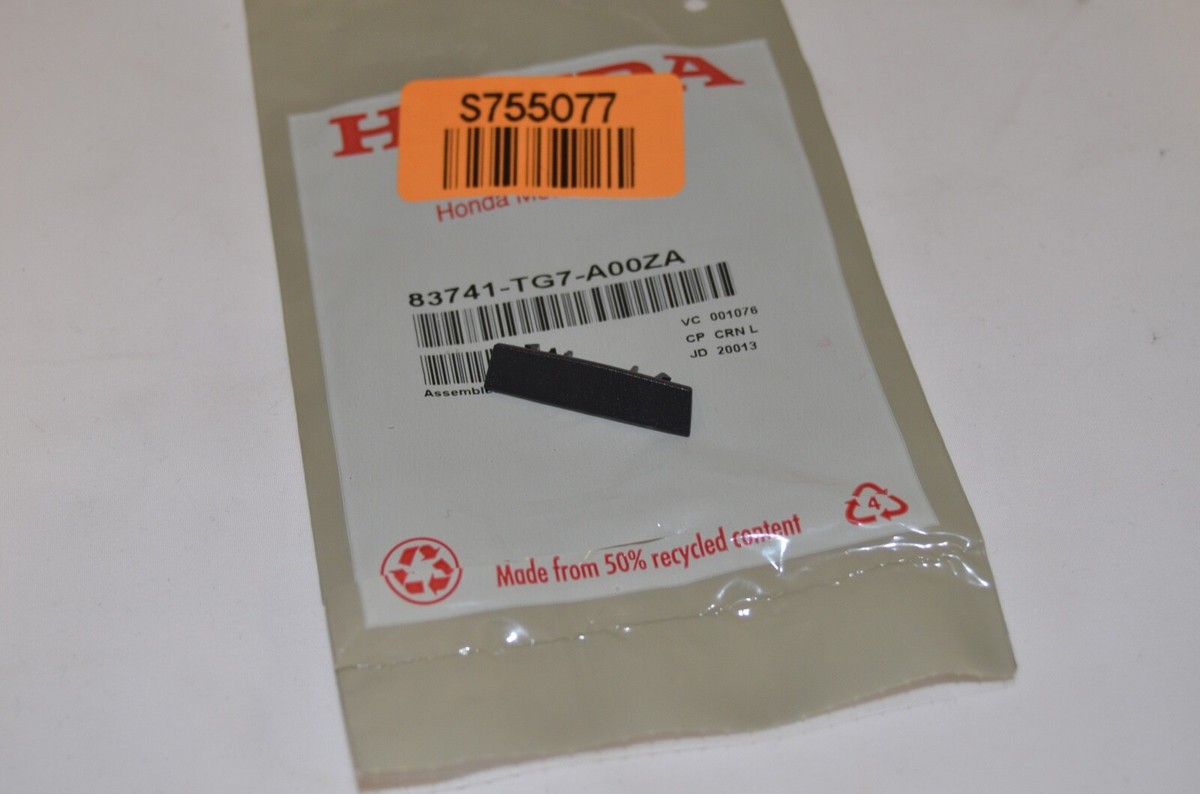 Genuine OEM Honda Sunshade Hook Cap (Deep Black) 83741-TG7-A00ZA