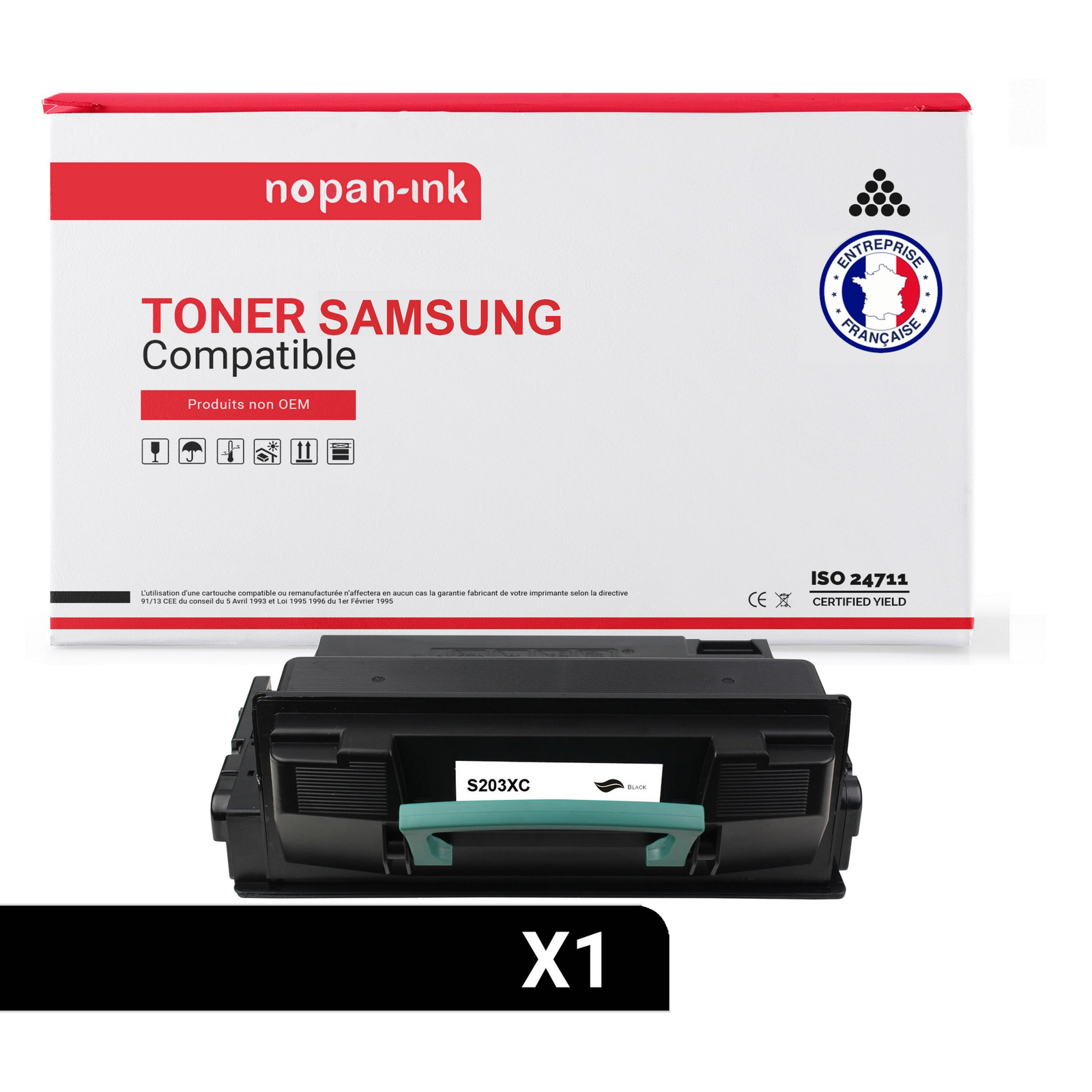 Toner MLT-D203U Samsung noir compatible cartouche laser monochrome Nopan-Ink