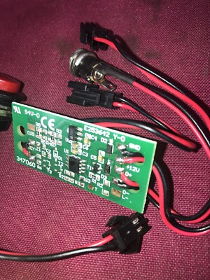 RU 94v-0 Circuit Board E253642 Y-D 347060 W/ Wires & Button (see 