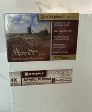 Lot of 2✨MASTERPIECE Z2MA-0715✨Monet Pro✨Belgian Linen✨Primed Canvas✨7" x 15"