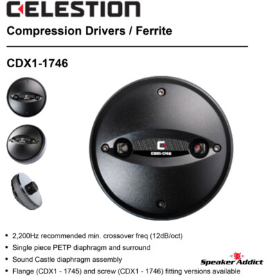 4-pack B52 COMP-4-CLS Celestion CDX1-1746 Screw-On Horn Compression Driver