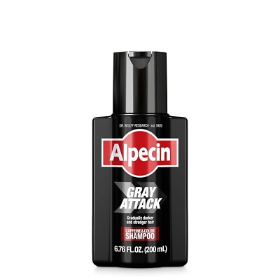 Alpecin Gray Attack Caffeine & Color Shampoo for Men 6.76 Fl Oz (Pack of 1) 