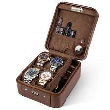 Watch Travel Case for Men and Women- 4 Storage and Organizer- Mechanical