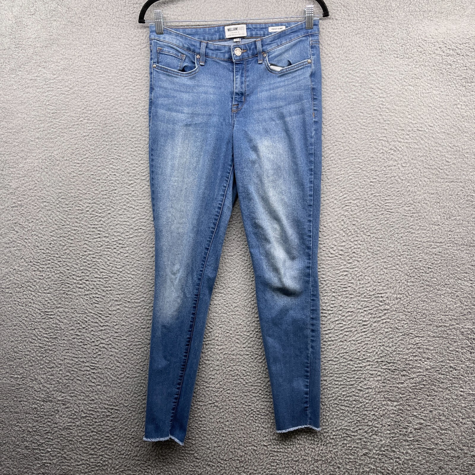 William Rast Women Jeans Blue Perfect Skinny Mid Rise Pockets Light