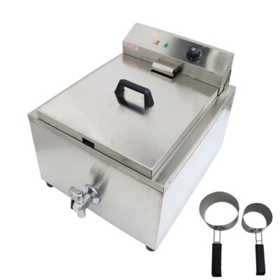 110V Multi-Purpose Funnel Cake Fryer Stainless Steel Fried Foods Pastries Maker