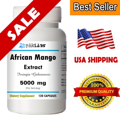 African mango extract 5000mg Capsules - 120 Total Count - Premium Size