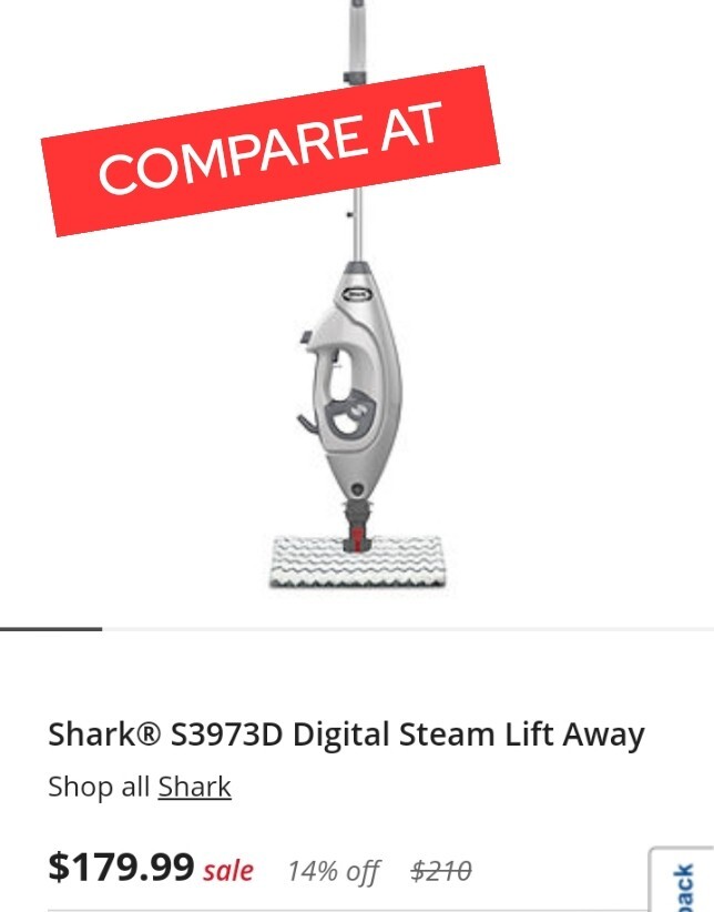 Shark Steam Mop S397refurbished no pads included COMPARE at 179.99