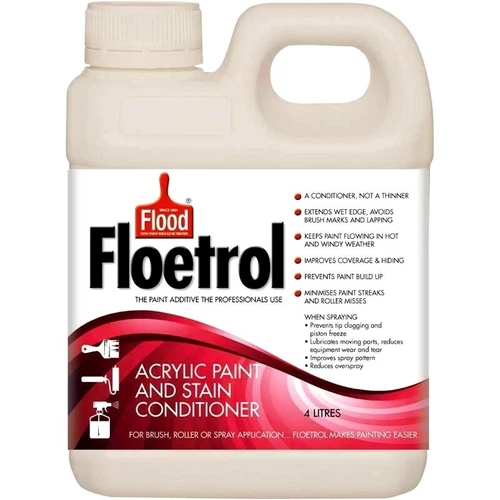 Flood Floetrol 4L Acrylic Paint & Stain Conditioner Painting Additive 4 Litre