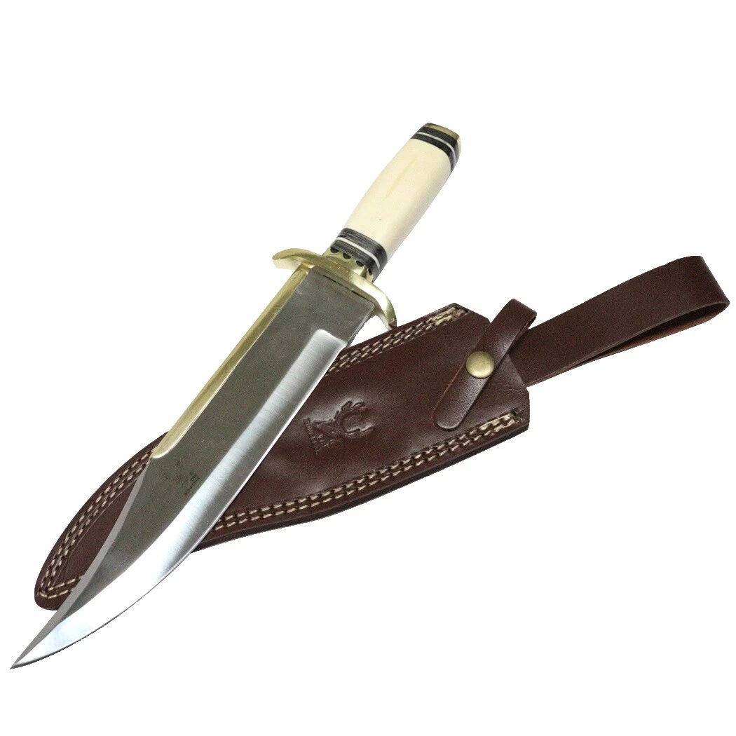 Horn Handle Plain Hunting Collectible Vintage Factory Manufactured Fixed Blade Knives