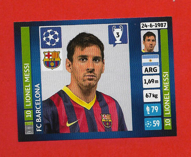 Lionel Messi 2013-14 Panini Sticker Champions League #554