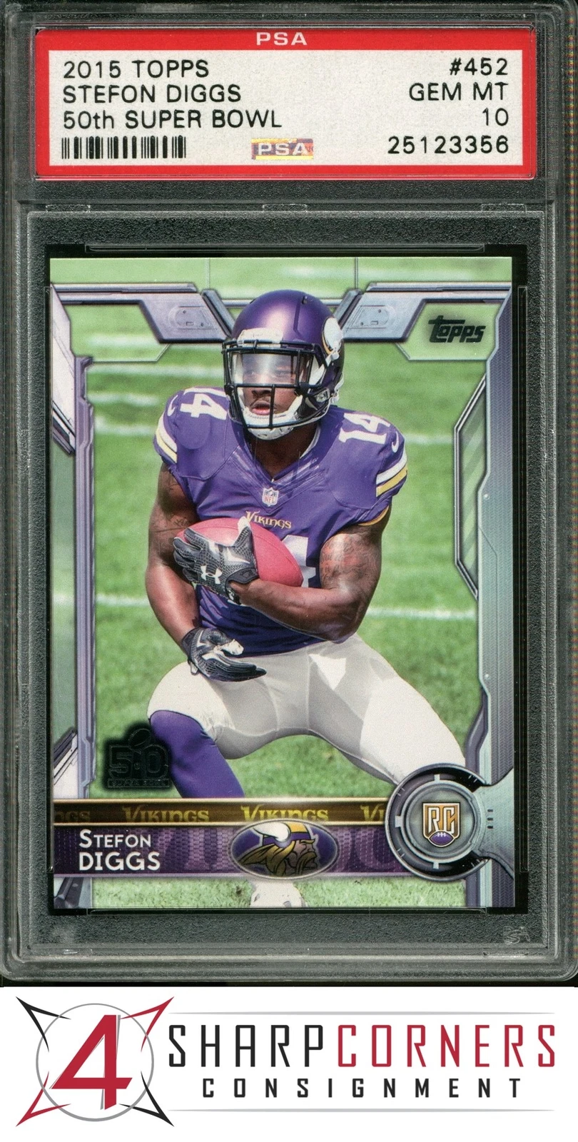 Stefon Diggs Topps 50th Super Bowl #452 Base