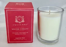 NEW Aquiesse Winter Currant Luxury Scented Candle Glass Jar 6.5 oz. (Boxed)