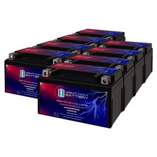 Mighty Max YTX7A-BS 12V 6AH Sealed Lead AGM Battery For Motorcycles - 8 Pack