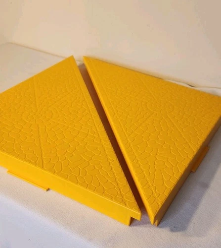 1978 Barbie Dream House Triangle Patio Floors Replacements-Left/Right-Yellow-