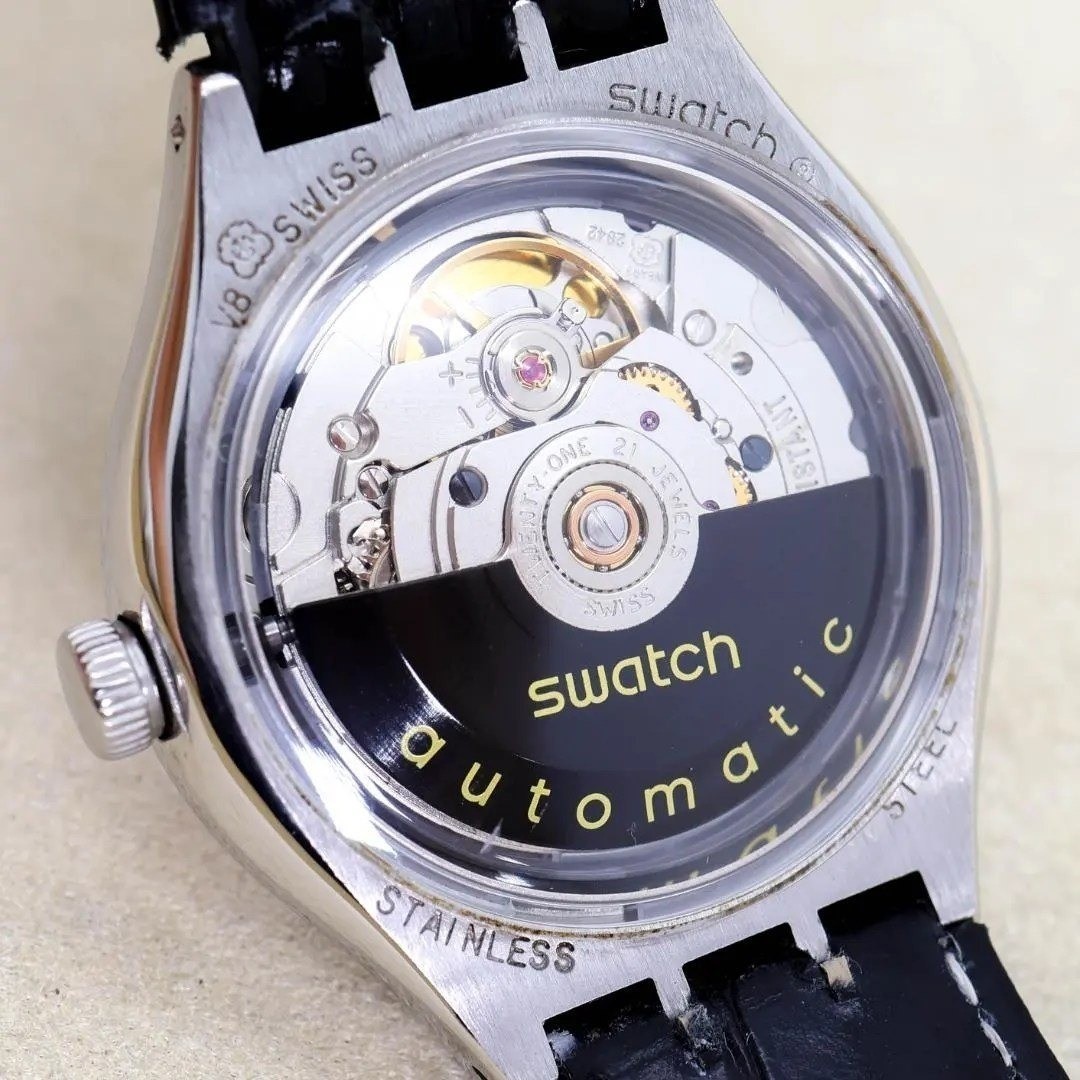 Swatch Mechanical Automatic Skeleton Watch +39s D… - image 9
