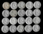 Franklin Half Dollar Roll (20 Coins)  90% Silver (1951-63) Lot D98