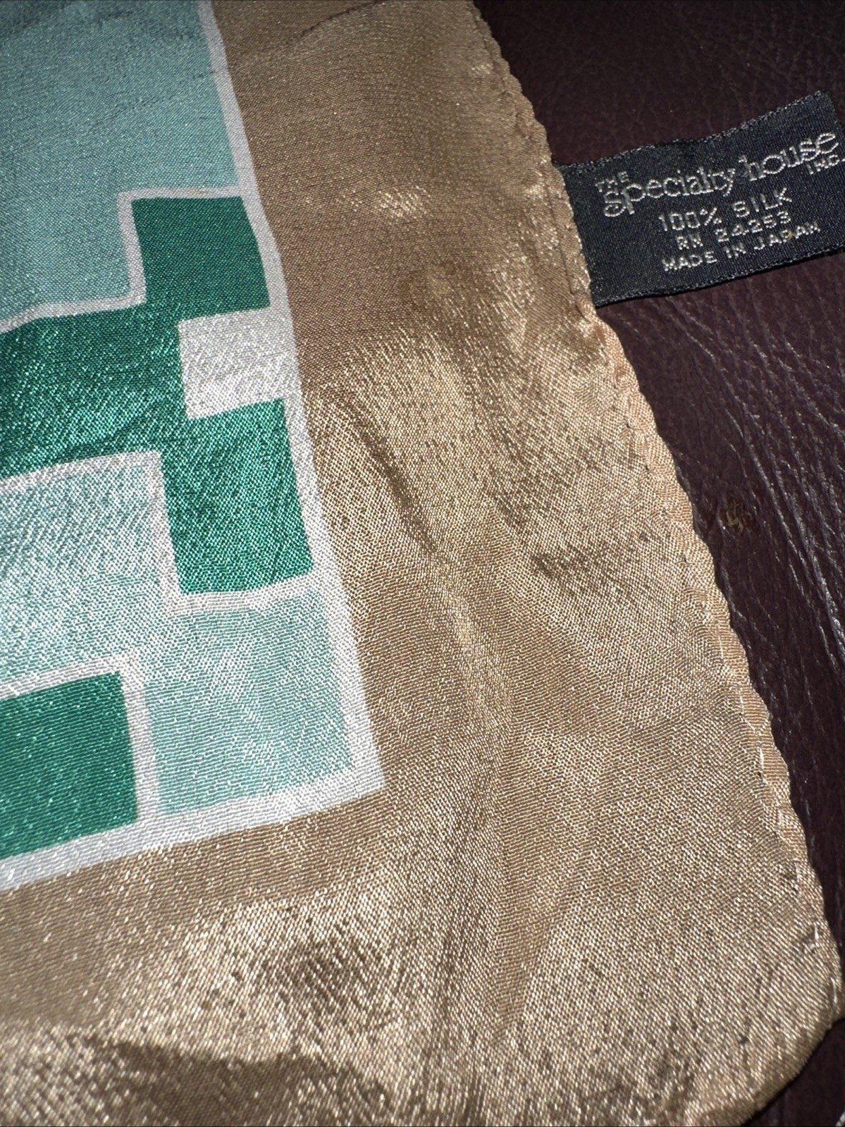 Silk Square Scarf Beautiful Shape Pattern Made In… - image 3