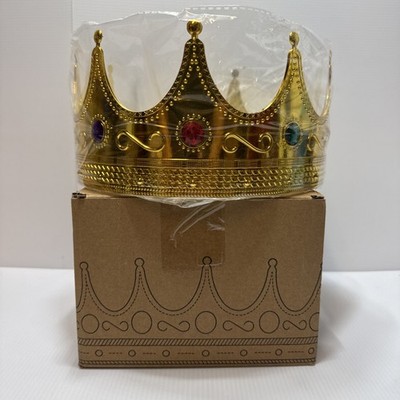 Gold Crown Display Royal Queen and King Crown Luxurious Royal Crowns NIB