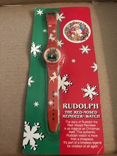 Rudolph The Red Nose Reindeer Watch TMG 1994 Montgomery Ward Applause Vintage