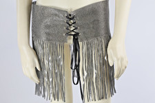 Sparkly High Waist Rhinestone Fringe Mini Skirt Party Festival Size S