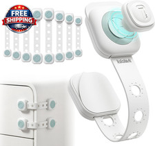 8 Pack Magnetic Cabinet Locks Baby Proofing with 2 Keys, 3M Adhesive No Drill Ch