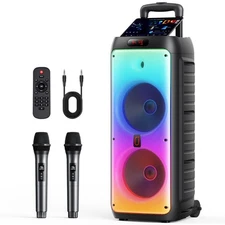 JYX Party Boombox Bluetooth 5.3 Speaker 6 RGB Disco Light With Remote/ 6000mAh