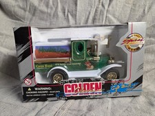 1996 Golden Classic Mountain Dew Die-Cast Metal Gift Bank Truck 31411 w Key