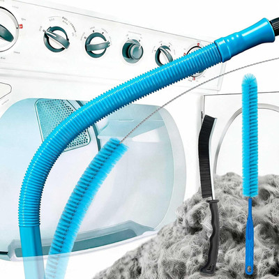 Dryer Vent Cleaner Kit,Dryer Lint Cleaning Tool for Trap,Brush Kit Blue Black