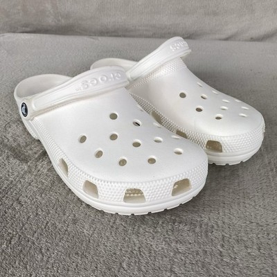 Crocs Classic Clog Shoes Womens Size 10 White Slip On Sandal Comfort Water NEW
