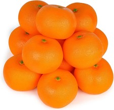12 PCS Fake Oranges, Artificial Fruits for Decoration Lifelike Fake Fruit Fau...