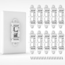 Child Proof Light Switch Cover Guard 10 Pack - Unbreakable Toggle Switch Protect