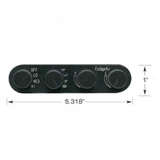 Vintage Air Gen Ii Streamline 4-knob Control Panel With Black Anodized Finish