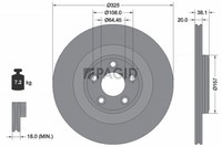 2X Pagid Bremsscheibe InnenbelüFtet Ø325Mm FüR Jaguar F-Type Cabriolet QQ6_
