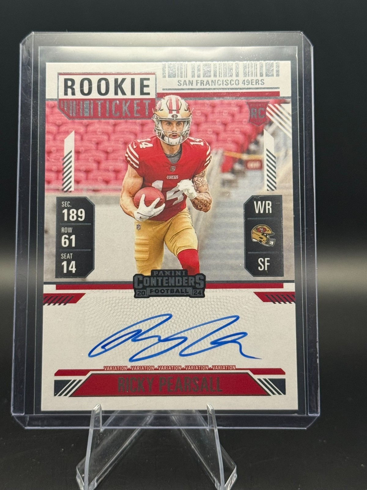 2024 Panini Contenders - Rookie Ticket RPS Variation Ricky Pearsall #109