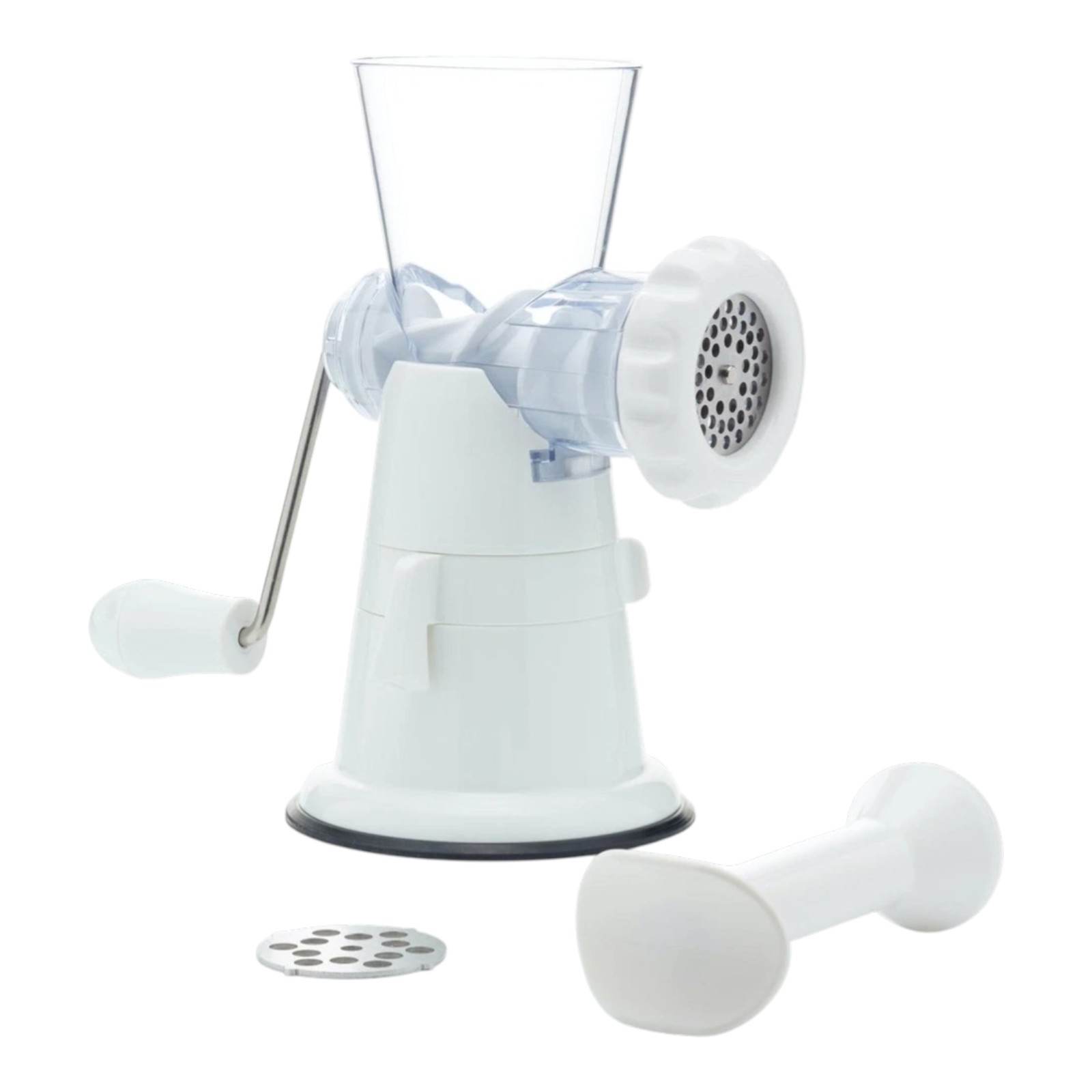 KitchenCraft Stainless Steel and Plastic White Mincer With Suction Clamp