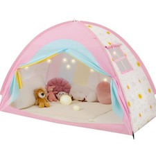 PIIKAGO Twin Bed Tent for Kids, Twin Size Bed Canopy with Star Lights, Privac...