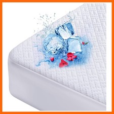 Cooling Waterproof Mattress Protector Queen Size, Mattress Cover 3D Air Fabri...