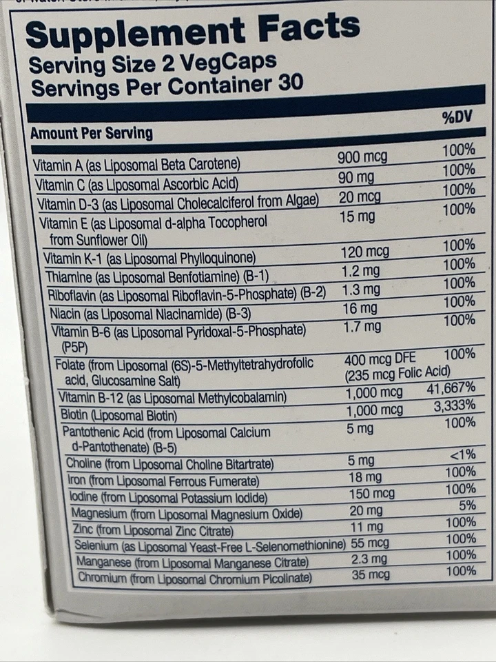 Multivitamínico liposomal Solaray para mujer, 60 unidades para mujer - caducidad 5/2026 Foto 4 de 4