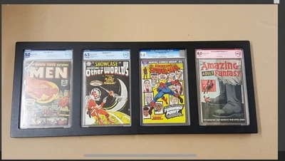 COLLECTORS RESOURCE Graded Comic Book Frame for 4 CGC Graded Comic Books Mounted Comic Display