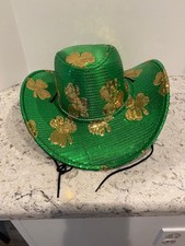 Irish Lucky Charm Cowboy Hat NWT  with Sequins