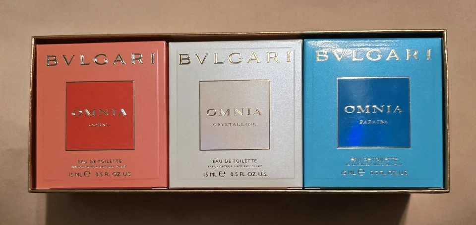 Nuevo BVLGARI The Omnia Monedero Colección 3 Piezas Set de Regalo Foto 3 de 3