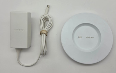 Ember Charging Coaster Base Smart Coffee Mug Cup CM19 CM21 w/ Adapter - White
