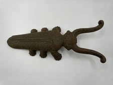 Vintage Cast Iron Beetle Scarab Bug Boot Jack Scraper Door Stop 10.5” Halloween