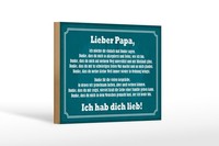 Holzschild Spruch 12X18 Cm Lieber Papa, Ich Hab Dich Lieb Deko Schild