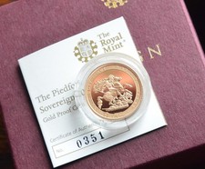 2017 GOLD PROOF PIEDFORT SOVEREIGN