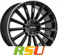 Carmani 17 Fritz black lip polish 8x18" ET35 LK5 120 ML 72.6 Alufelgen 18 Zoll