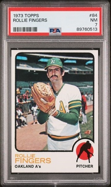 1973 Topps #84 ROLLIE FINGERS - PSA 7 NEAR MINT
