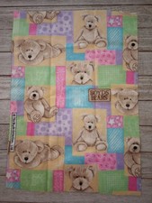 boyds bears pastel fun fabric flannel 14 x 10 inch 1pc