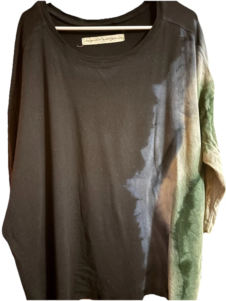 RAQUEL ALLEGRA 领带染料长袖豪华运动衫 Artsy Edgy Chic 尺寸 1(s/m) — 第 4/4 张图片